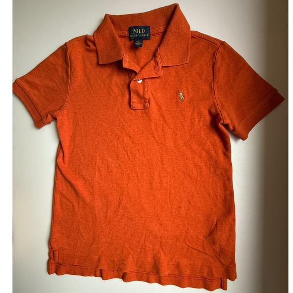 Polo Ralph Lauren Other - Polo Ralph Lauren Kids Orange Short Sleeve Cotton Polo Shirt Size 4